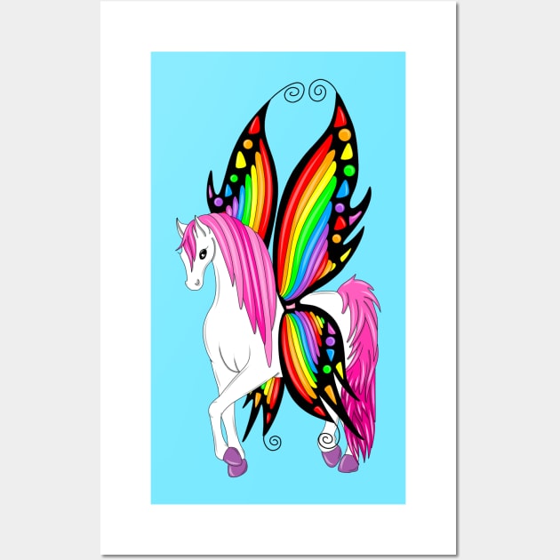 Rainbow PonyFly Wall Art by MelanieJeyakkumar